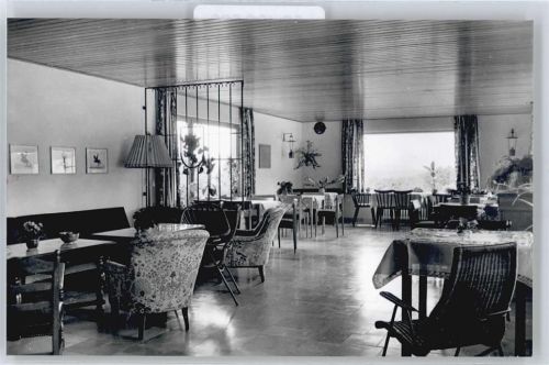 34516 W3546 Vöhl - Pension Cafe Tassius Tisch Stuhl Lampe