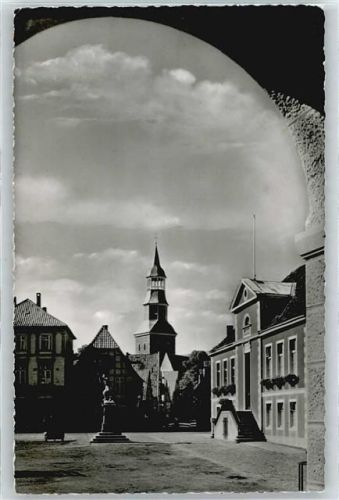 49610 W4570 Quakenbrück - Kirche Rathaus Denkmal