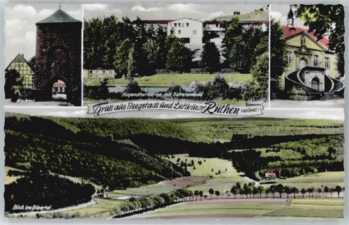 Rüthen Schwimmbad Panorama Tor Rathaus