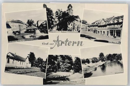 Artern Geschwister-Scholl-Platz, Solbad, Freilichtbühne, Schwimmbad, Ratahsu
