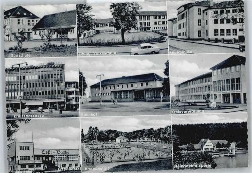 Euskirchen Bahnhof, Schwimmbad, Schule, Erft-Bastei, Talsperre