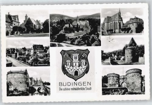 63654 W6470 Büdingen , Hess - Kirche, Seemenbach, Schloß