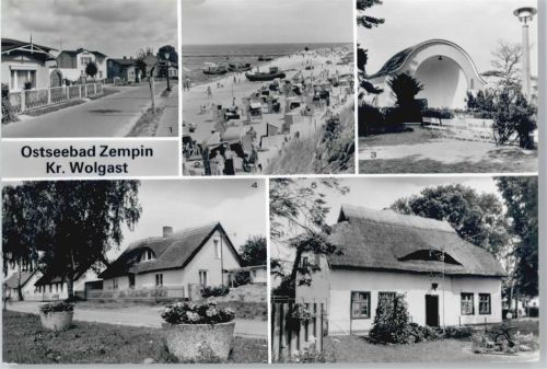 Zempin Strandstraße, Musikpavillon, Dorfstraße, Fischerhaus Peenestraße