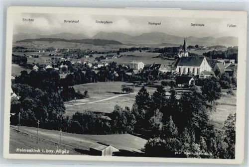 Heimenkirch Luftaufnahme, Bergkette, Kirche