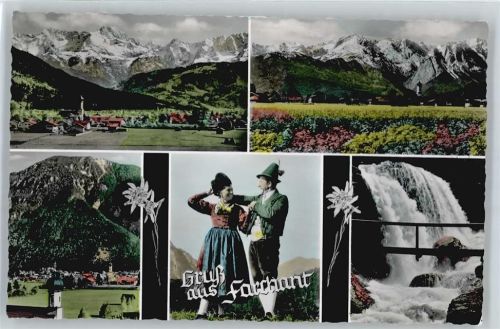 82490 W8105 Farchant - Wasserfall Panorama Berg