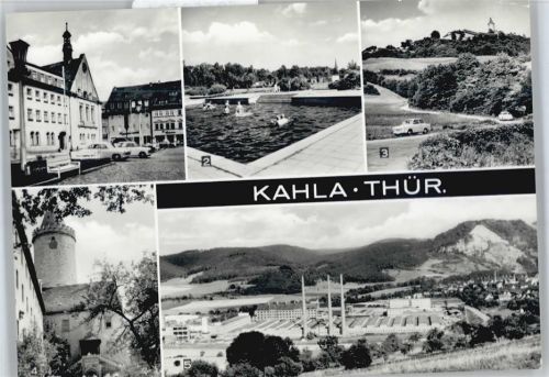 Kahla Rathaus, Markt, Schwimmbad, Leuchtenburg