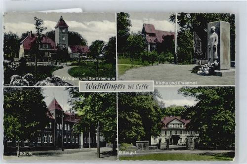 29339 W3101 Wathlingen - Schule, Rittergut, Kirche, Ehrenmal, Spritzenhaus