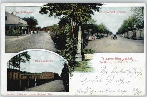 Zeithain Senfft-Straße, Lazarett, König Albert Straße