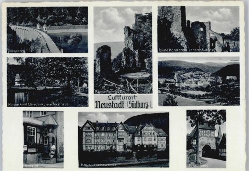 Neustadt Talsperre, Kurpark, Haus Lebenswende, Ruine, Gesamtansicht, Toreingang