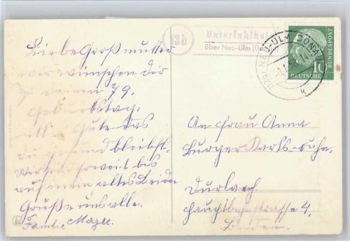 Unterfahlheim Landpoststempel, Geburtstag