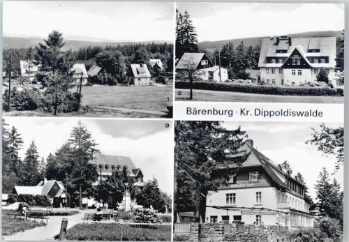 Oberbärenburg Teilsansicht, FDGB Erholungsheime Arno Lade und Friedenswacht, FDGB-Urlauber-Cafe