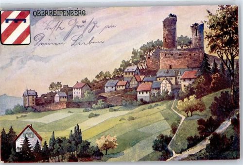 61389 W6384 Oberreifenberg , Taunus - Künstlerkarte, Burgruine