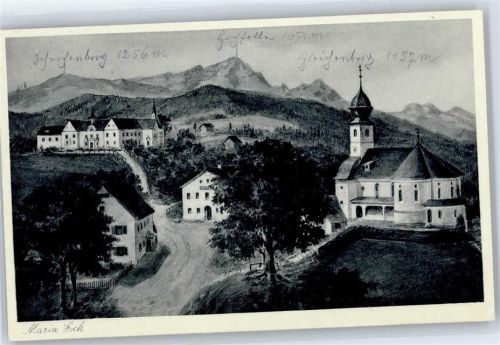 83313 W8227 Maria Eck , Kr Traunstein, Oberbay Künstlerkarte