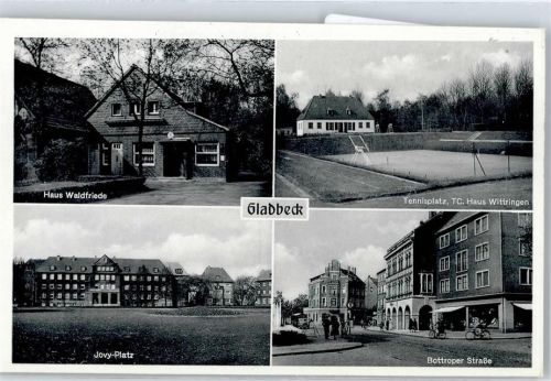 Gladbeck haus Waldfriede, Tennisplatz, Jovy-Platz, Bottroper Straße