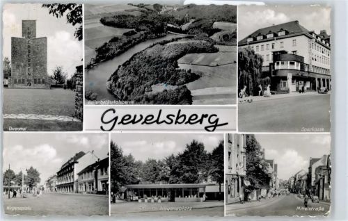 Gevelsberg Ehrenmal, Nirgenaplatz, Mittelstraße, Sparkasse