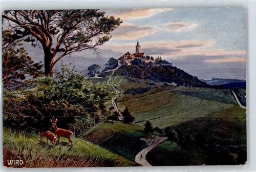 07768 O6906 Kahla , Thür - Künstlerkarte (Wiro), Leuchtenburg