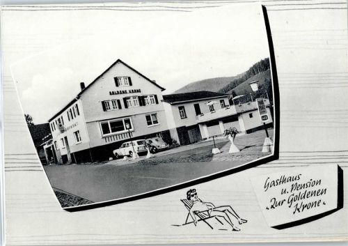 Unter-Schönmattenwag Gasthaus Pension zur goldenen Krone , Klappkarte