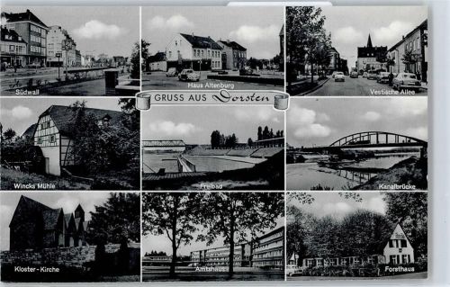 Dorsten Südwall, Wincks Mühle, Kloster-Kirche, Amtshaus, Haus Altenburg, Freibad, Kanalbrücke, Vestische Allee, Forsthaus