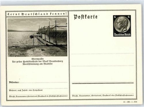 16225 O1300 Eberswalde - Stadtsee, Ganzsache