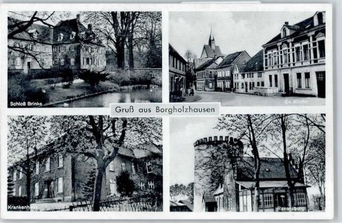 Borgholzhausen Schloß Brinke, Kirche, Krankenhaus, Ravensburg