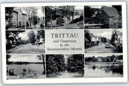 Trittau Rathaus, Hamfelde, Grandermühle, Rausdorferstraße, Mühlenteich, Hahnheide, Großensee, Poststraße