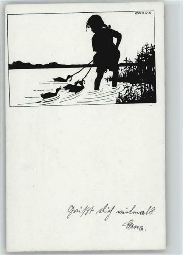 F II Nr. 42 Künstler sign Krause-Carus Schattenbild