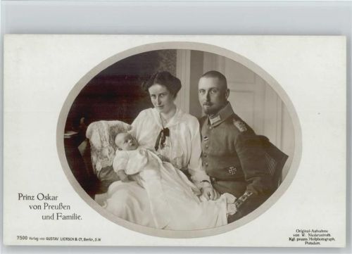 Prinz Oskar von Preussen u. Familie - Verlag Liersch Nr. 7500 Adel Prinz Oskar