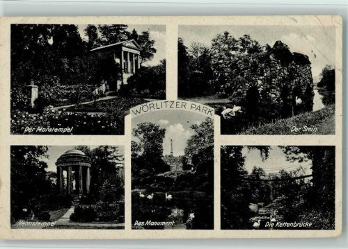 06786 O4414 Wörlitz - Wörlitzer Park Floratempel der Stein Venustempel das Monument die Klettenbrücke