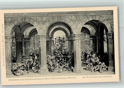 München Bayer. Nationalmuseum Innenaufnahme Sicilianische Abteilung Schmederer'sche Krippensammlung