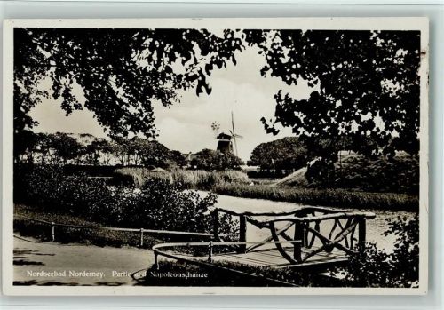 Norderney Partie an der Napoleonschanze Windmühle