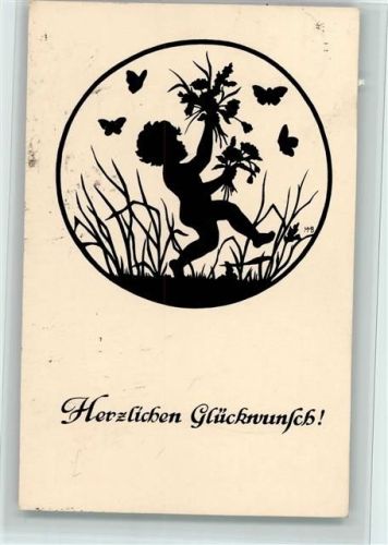1930 Schmetterlinge Blumen Kind