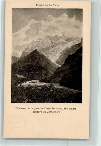 Museo de la Plata - Panneau de la galerie: Cerro Tronador , Rio Negro