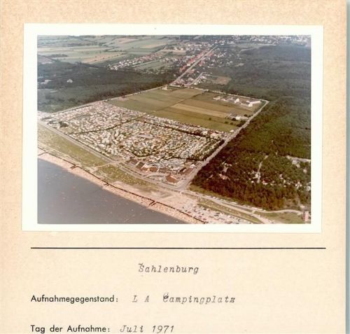 Sahlenburg Campingplatz Foto montiert auf Karton