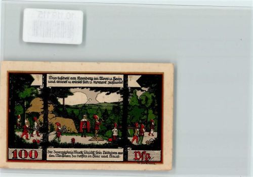 Ballenstedt Notgeld 100 Pf. Zwergenkönig Muck