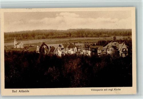 Bad Altheide 1927 Villenpartie und ev. Kirche