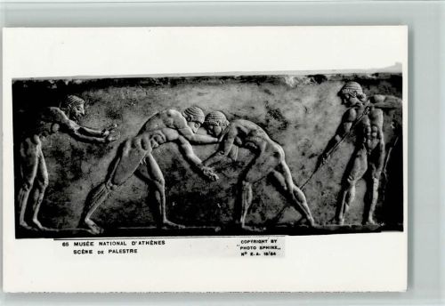 Athen 1955 Musee National - Skulpturen, Scene de Palestre - Antike
