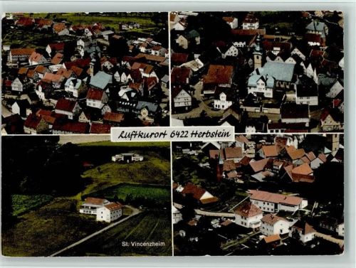 Herbstein Luftaufnahmen St. Vincenzheim 4-Bildaufnahme