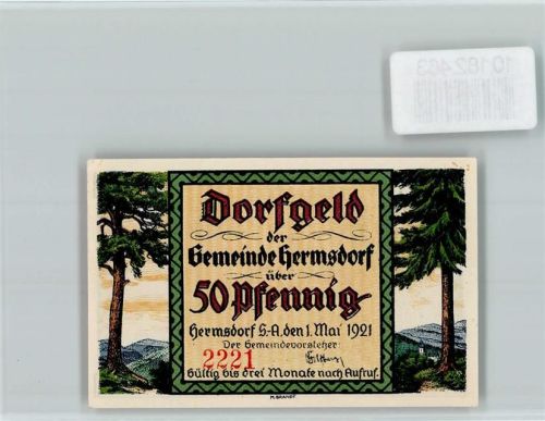 Hermsdorf Notgeld Dorfgeld