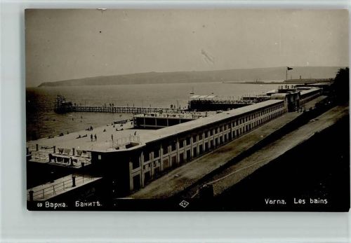Varna 1938 Les Bains AK