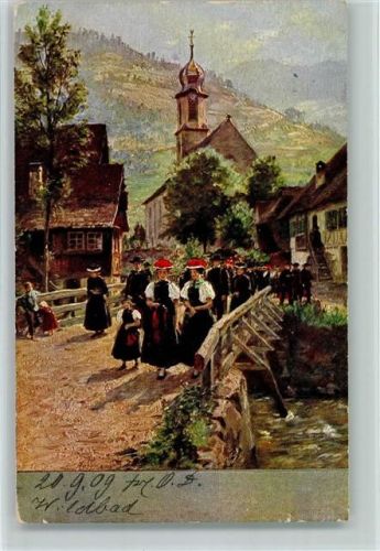 1909 Kirchgang in Gutach AK