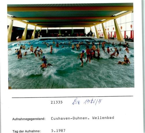 Duhnen Wellenbad Foto montiert auf Karton