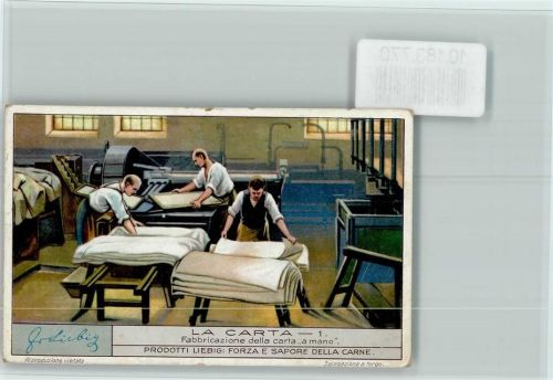 Papierherstellung - La Carta Nr. 1 Sammelbild Liebig