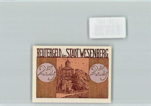 Wesenberg Notgeld Reutergeld