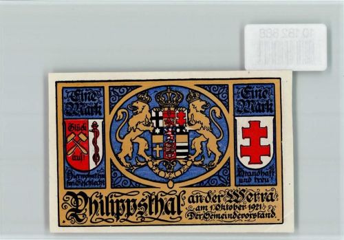 Philippsthal Notgeld Genesener Sanitas Kursaal