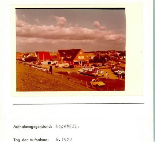 25899 W2260 Dagebüll FOTO KEINE AK Ortsansicht Foto montiert auf Karton