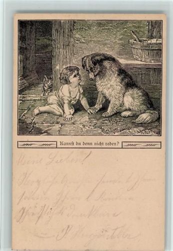 Berliner Tierschutz-Verein Nr. 28 Kannst du nicht reden - Baby und Hund Tierschutz 1918