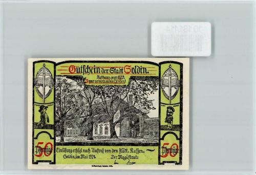 Soldin Myslibórz - Notgeld Rathaus