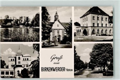 Birkenwerder Badeanstalt Heilstätte Rathaus Postamt Rathausplatz