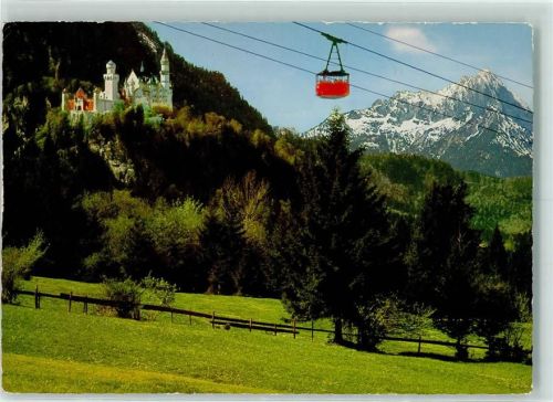 Schwangau Tegelbergbahn mit Schloß Neuschwanstein Gernspitze