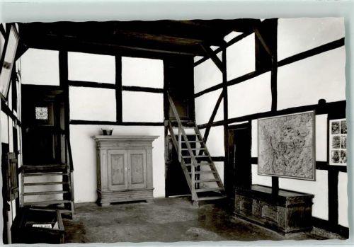 Alhausen Geburtshaus des Dichters von Dreizehnlinden Friedr. Wilh. Weber Blick auf die Deele